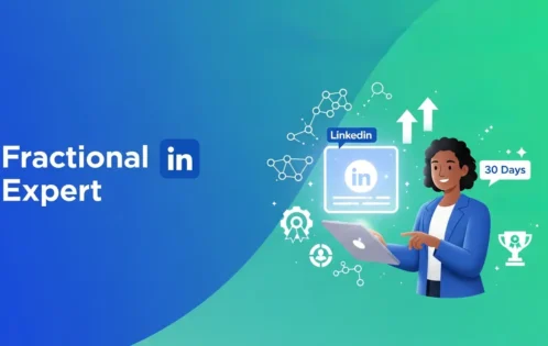 Fractional executive optimizing LinkedIn profile for client acquisition