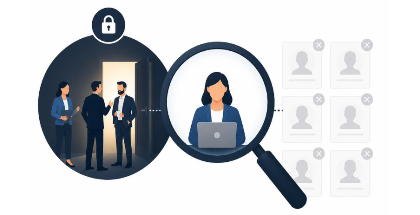 Fractional executive networking privately to access the hidden fractional job market