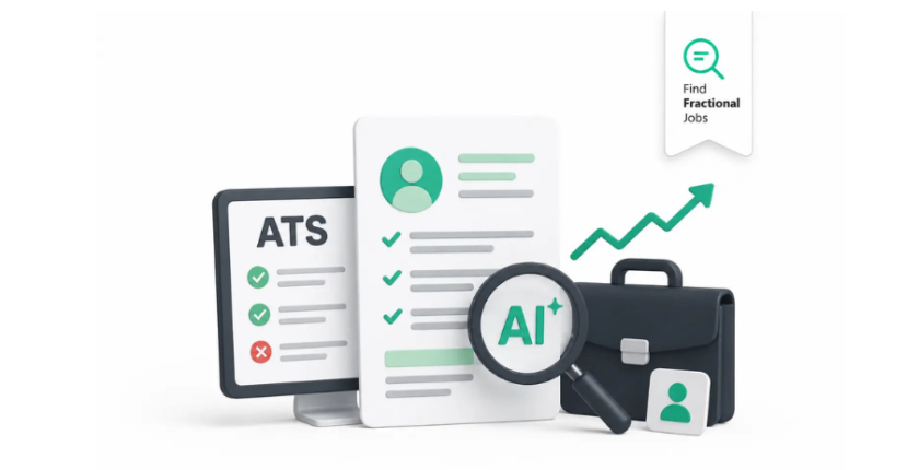 Fractional executive optimizing resume to pass ATS and AI screening filters