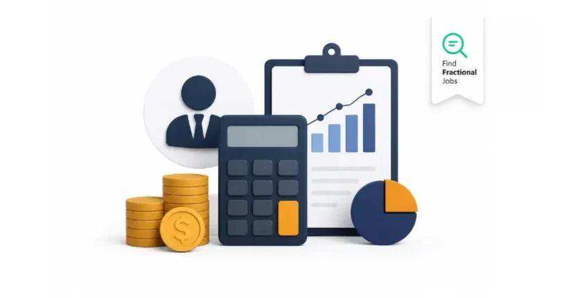 Fractional executive reviewing rate structures and retainer pricing options on a laptop